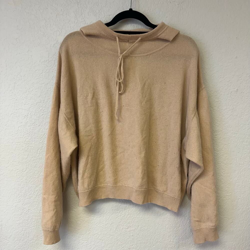 LouLou studios linosa beige cashmere slouchy hoodie - Picture 3 of 11